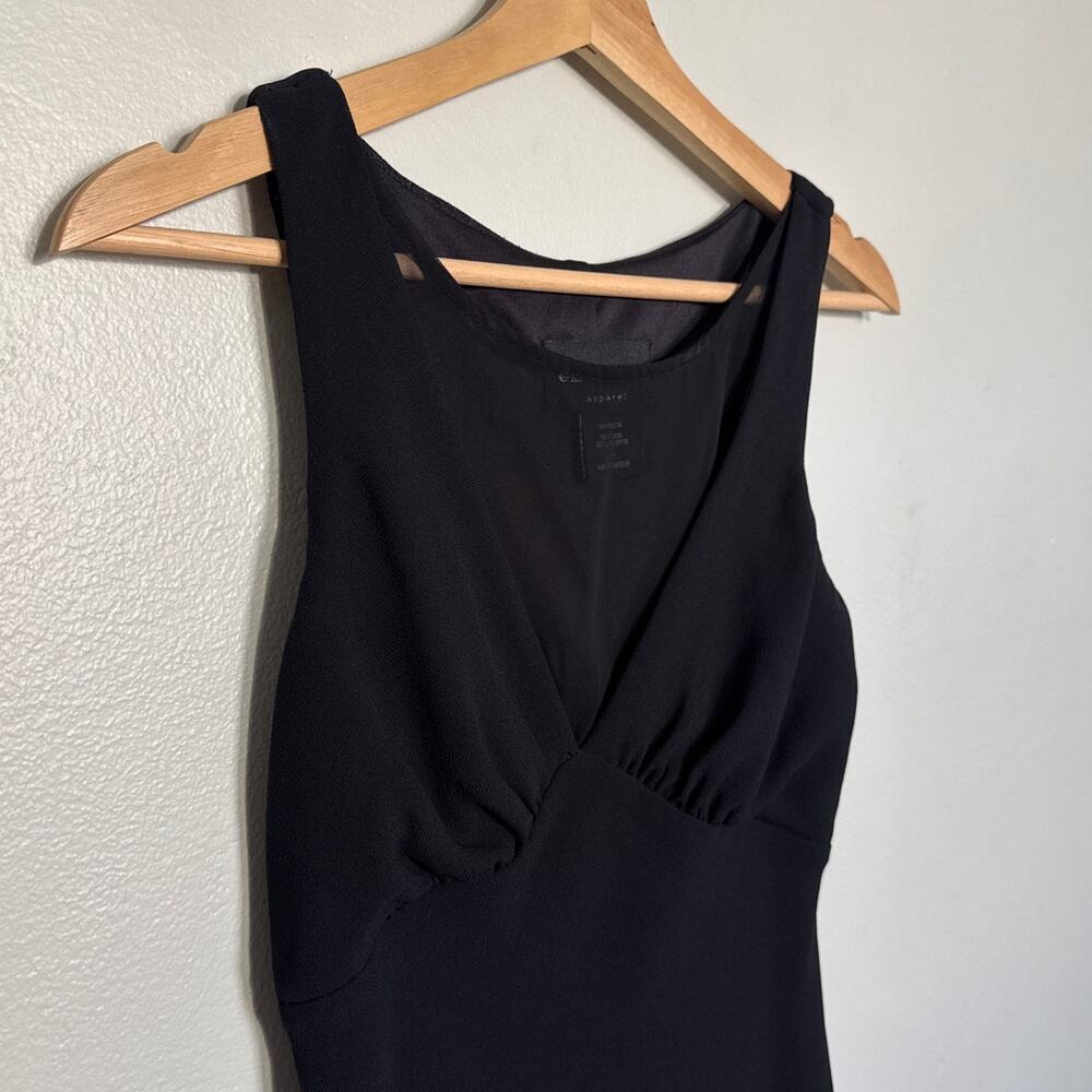 Women's Size 6 Vintage Y2k Connected Apparel Black Mesh Chiffon Midi Dress